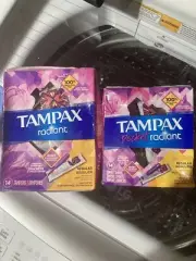 2 Tampax Pocket Radiant Unscented Tampons Reg Absorbency LeakGuard Braid 14 Ea