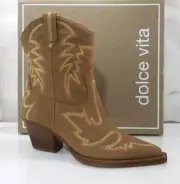 Women's Dolce Vita Runa Western Boots Whiskey Nubuck Size 9