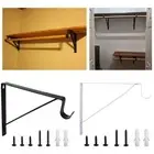 Triangle Closet Rod Bracket Wall Mounted Shelf Brackets Bedroom