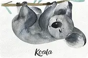 Door Mat, Outdoor Indoor Doormat, Durable Floor Mat Non Slip Rug, Front Doormat for Entryway, Patio, Koala Cartoon Animal