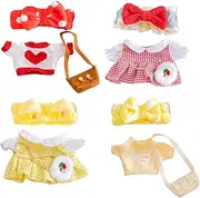 4 Set Clothes for Stuffed Animals Plush Stuffed Animal Clothes for Duck with Headbands, Skirts, Sweaters and Bags DIY Stuffed Animal Accessories for Kids to Improve Hands-On Skills Stuffed Animal Acc