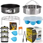 InstaPot Accessories Set for 6QT & 8QT, Steamer Basket, Cheesecake Pan, Trivet &