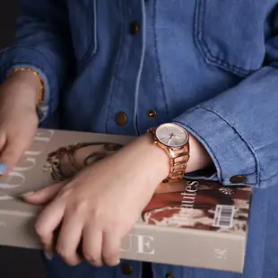 CK手錶 stately系列女錶 不鏽鋼鍊錶帶 - 玫瑰金-K3G23626