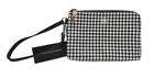 Tommy Hilfiger Zip Top Wristlet Clutch Wallet White and Blue Plade
