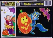 Two (2) Different Color Clings Static Cling ; Halloween Themed
