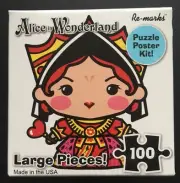 Re-marks Alice in Wonderland 100 Large Piece Puzzle Queen of Hearts NEW