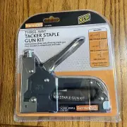 New Fasten Pro Tacker Staple Gun Kit-incl Staples, U-staples & Brad Nails