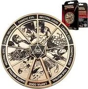 [Fanattik] Dungeons & Dragons Gold Plated Alignment Spinner Pin Badge, 50mm diameter, Zinc, no gemstone
