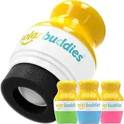 Triple Pack Of Solar Buddies Refillable Roll On Sponge Applicator For Kids, Adults, Families, Travel Size Holds 100ml Travel Friendly for Sunscreen, Suncream and Lotions (Pink, Blue, Green)