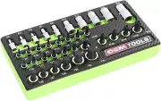 23991 35 Piece Multi-Drive Star Socket Set, Torx Socket Set with EVA Foam Tray,