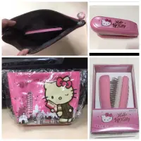 在飛比找蝦皮購物優惠-Hello Kitty 化妝包+電動按摩梳 全新未使用