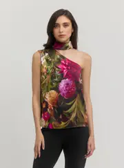 GUESS Marciano Floral Print Wildwood Top Size: 38, Polyester