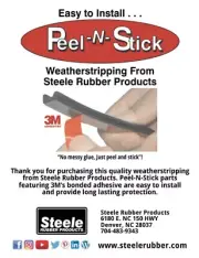 Steele Rubber Products for W/S SPONGE DOUBLE BULB 1/2X19/16 30FT