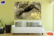 Brown & Gold Marble Abstract Art Wall Canvas Home Decor Australian Made Quality