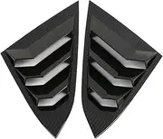 Rear Window Blinds Shades Shutter Louver Side Air Vent Panel Decor Cover Trim Compatible for Honda Civic Sedan 2016-2019 Car Accessories(Carbon Fiber Look)
