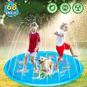 Gamexcel 68" Splash Pad Sprinkler Water Spray Play Mat For Kids Children Outdoor