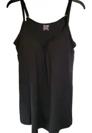 32 Degrees Womens XL Relaxed Fit Cool Flowy Built-in Bra Cami Black Yoga Stretch
