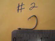 250 OCTOPUS FISHING HOOKS, SPORT CIRCLE, SIZE #2 BLACK NICKEL, CARBON STEEL.