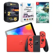 Nintendo Switch OLED Mario RED Edition + Zelda Tears of the Kingdom Bundle