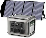 ALLPOWERS Portable Power Station R2500 2016Wh 2500W and 140W Solar Panel, LiFePO4 Supply Backup with 2500W (4000W Peak) AC Outlets UPS Solar Generator MPPT for Outdoor RV Camping Home Use Emergency