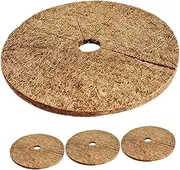 Toyvian 4Pcs Coir Crafts Pads for Protection Coconut Mulch Mats Durable Garden Discs Barrier for Flower Pots