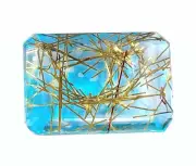 126Ct Certified Natural Bi-Color Quartz Rutilated Emerald Cut Loose Gemstone KKN