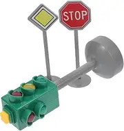 MUELODSIC 3Pcs Traffic Light for LED Traffic Signal Model Simulation Light Signs for Early Childhood Education Road Signs with Barriers