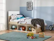Bingo Bed Frame with Storage - King Single / White