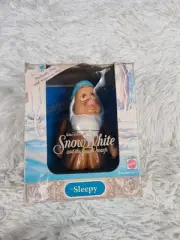 Vintage 1992 Disney Snow White Sleepy Dwarf Doll Mattel Boxed Magical Eyes Toy