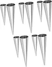RORPOIR Non-Stick Stainless Steel Croissant Cones Molds 10 Piece Set Baking Tool for Pastry Decorations