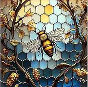 xackcme Bee Paint by Numbers for Adults - Paint by Number on Canvas Without Frame, DIY Oil Painting for Gift Home Wall Decor (16x16 inch)