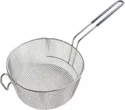 qwmvhfg， Large Stainless Steel Fry Basket Household Round French Fries Basket Filter Mesh Basket for French Fries, Chicken Nuggets