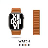 Apple Watch 皮革錶帶 真皮鏈紋錶帶 適用於iWatch Series8/7/SE/6/5手錶45/41 公釐