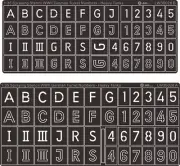 AM-WORKS LW35028 1/35 German Turret Numbers & Letters (Large) - Stencil Mask