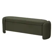 Wynne Boucle Upholstered Bench Seat with Storage