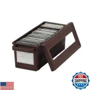 NETTIA Stackable CD Disc Storage Box - Holds 70 Discs, 17.7 x 6.6 x 6.5 inche
