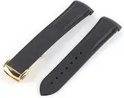 [DAYHOM] 20mm 21mm 22mm Curved End Silicone Rubber Watch Band Fit for Pagani Watch Fit for Huawei Fit for GT2 Magic Watch 2 Fit for Honor Fit for Samsung Galaxy Watch S3 S4(Black 4)