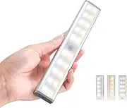 Homelife LED Motion Sensor Bars Lights, 20LEDS Wireless Under Cabinet Lighting, LED Closet Lights, Build in Rechargeable Battery, Stick-on Magnetic Motion Sensor Light Indoor for Kitchen, Stairway