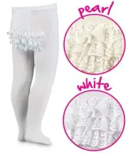 Jefferies Microfiber Rhumba Baby Tights White or Pearl Ivory 0-6 6-18 18-24M