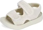 [MK MATT KEELY] Unisex Kids Summer Slide Sandals Baby Comfort Anti-Slip Open Toe Adjustable Walking Beach Shower Shoes for Boys Girls