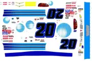 #20 AT & T 1/64th Scale Slot Car Waterslide Decals
