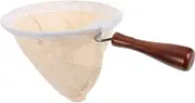 Reusable Strainer Bag Wooden Handle Tea and Coffee Filter Non-Slip Multi-Functional