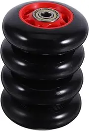 4pcs Roller Wheel Universal Wheel Abs Roller Wheel Exercise Equipment Sliding Roller Wheel Replacement Weight-bearing Exercise Equipment Garage Door Pulley Wheel Black Pa