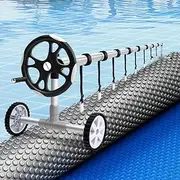 Aquabuddy Pool Cover 600 Micron Solar Heat Blanket LDPE 11x6.2m w/ 6.55m Roller