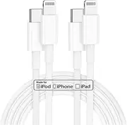 2Pack 10ft Charger Cable for iPhone 14 13, Long USB C to Lightning Cable 10 Feet, Type C Fast Charging Cord 10 Foot for iPhone 14 Pro Max/13 Pro/12 mini/11/X/XS/XR/8 Plus/iPad