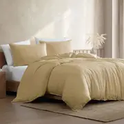 Ardor Boardwalk Quilt Cover Home Bedding Sheet Set w/ Pillowcase - Yellow