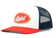 Ariat Western Mens Cap Baseball Hat Logo Snapback Mesh White Navy A3000877121