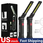 2x COB LED car work light battery workshop lamp hand lamp with magnetic bar lamp