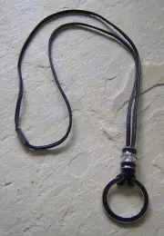 Leather Necklace Gavip Shiny Silver/Black From Dyrberg Kern