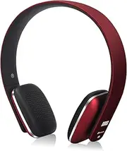 Wireless Bluetooth Headphones - August EP636 - On Ear Headset with Built-in Mic, Hands-Free Calling, Flexible Design, 12 Hours of Battery Life, Bluetooth V4.1 for Android iPhone PC Windows Mic - Red